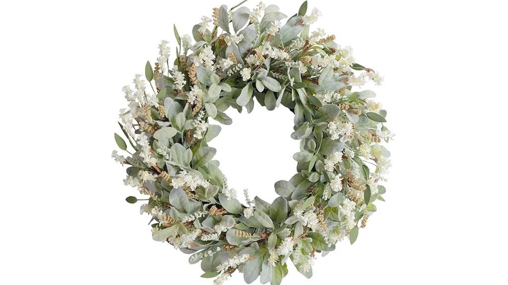summer ivory flower wreath