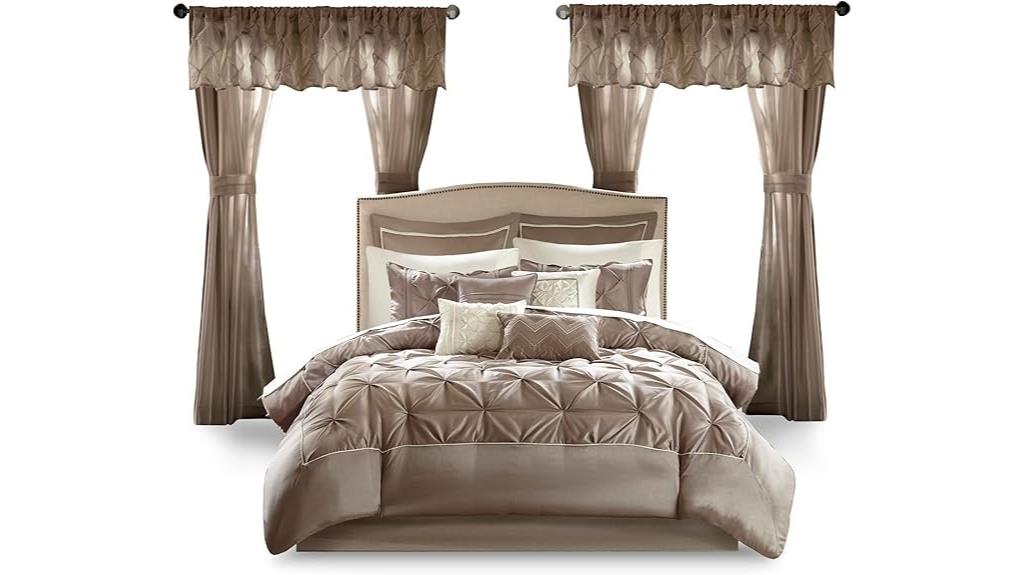 taupe queen comforter set