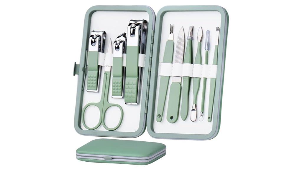 ten piece stainless manicure set