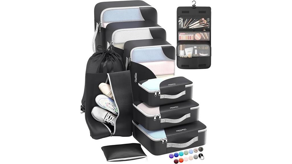 ten piece travel organizer set