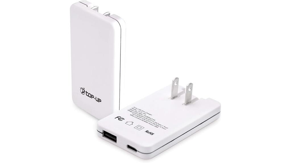 ultra slim dual charging adapter
