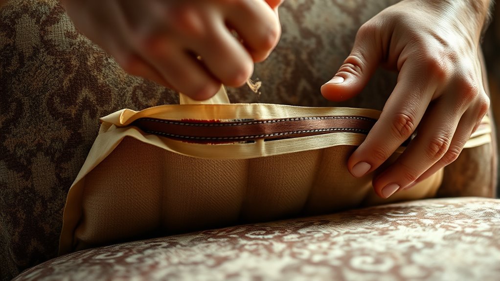 upholstered seat repair process