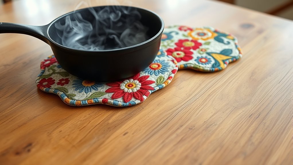 use trivets and pads