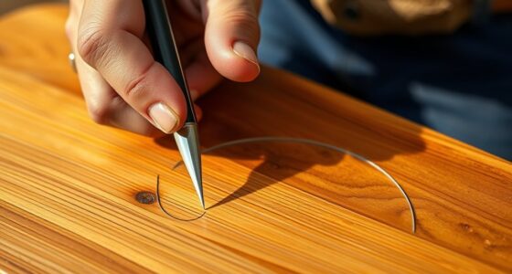 using compass for circular cuts