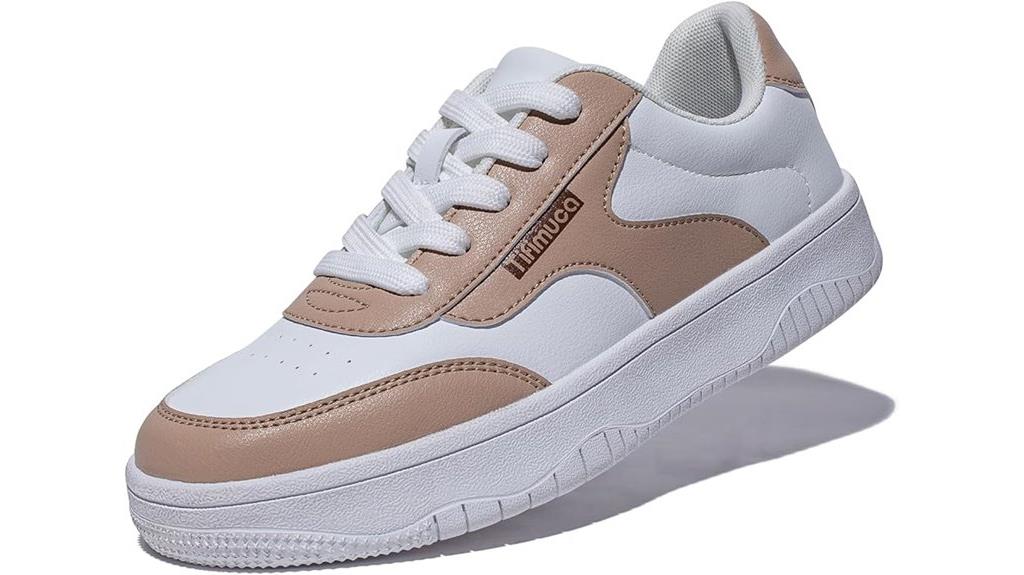 vegan leather lace sneakers