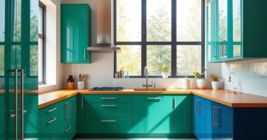 vibrant cabinet color trends