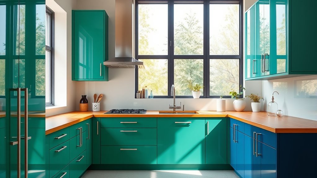 vibrant cabinet color trends