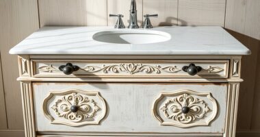 vintage dresser bathroom conversion