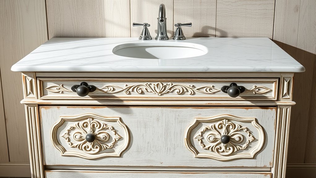 vintage dresser bathroom conversion