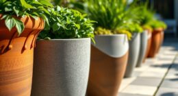 weather resistant outdoor planter materials