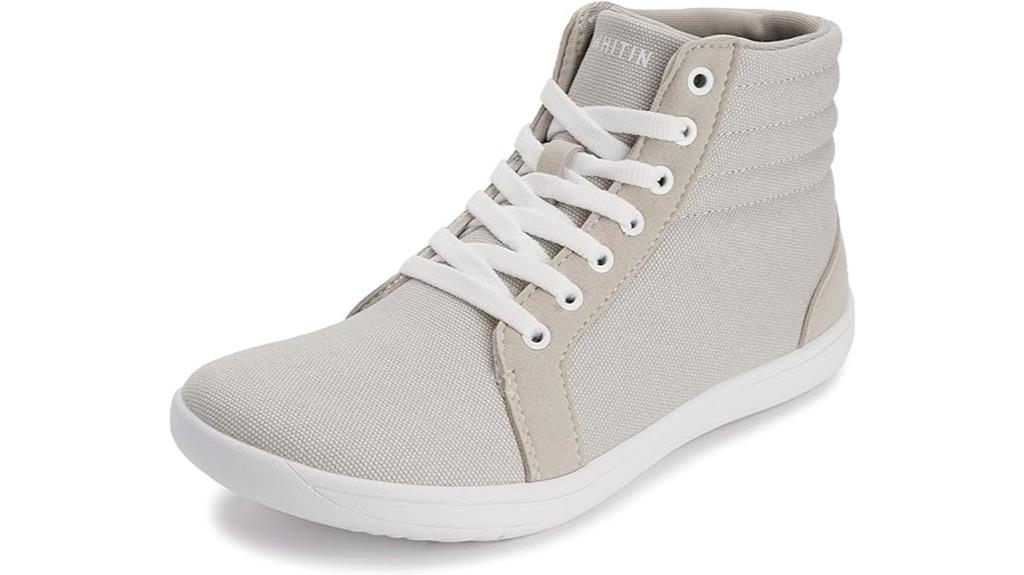 white high top canvas sneakers
