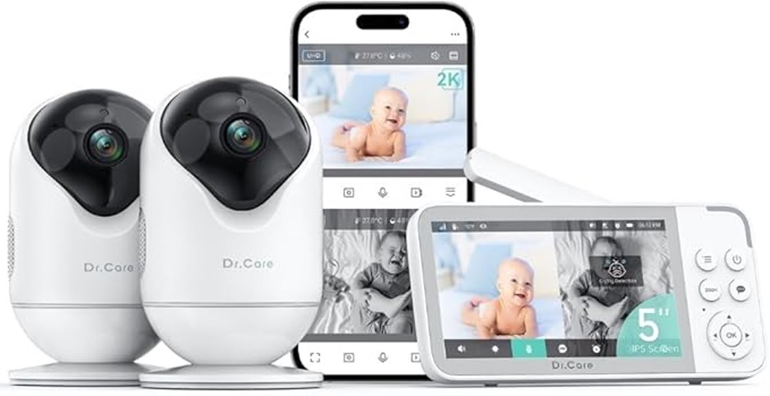 wifi baby monitor dual cameras