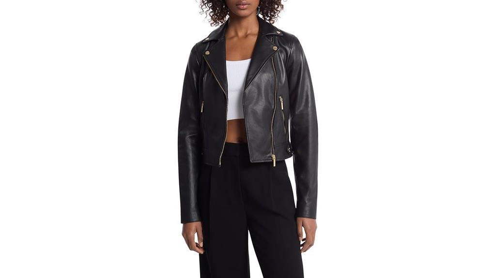 women s leather moto jacket