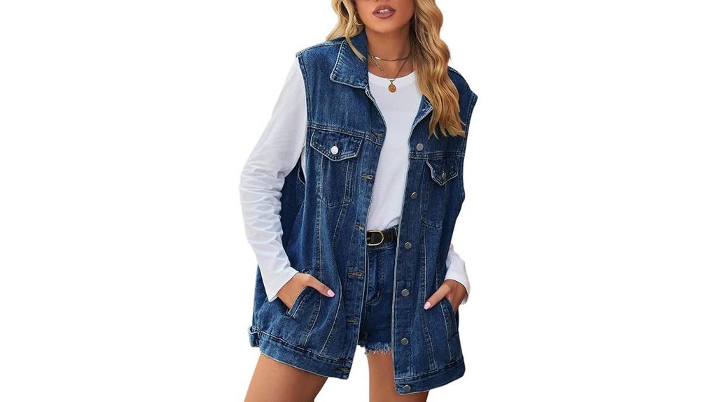 women s sleeveless denim jacket