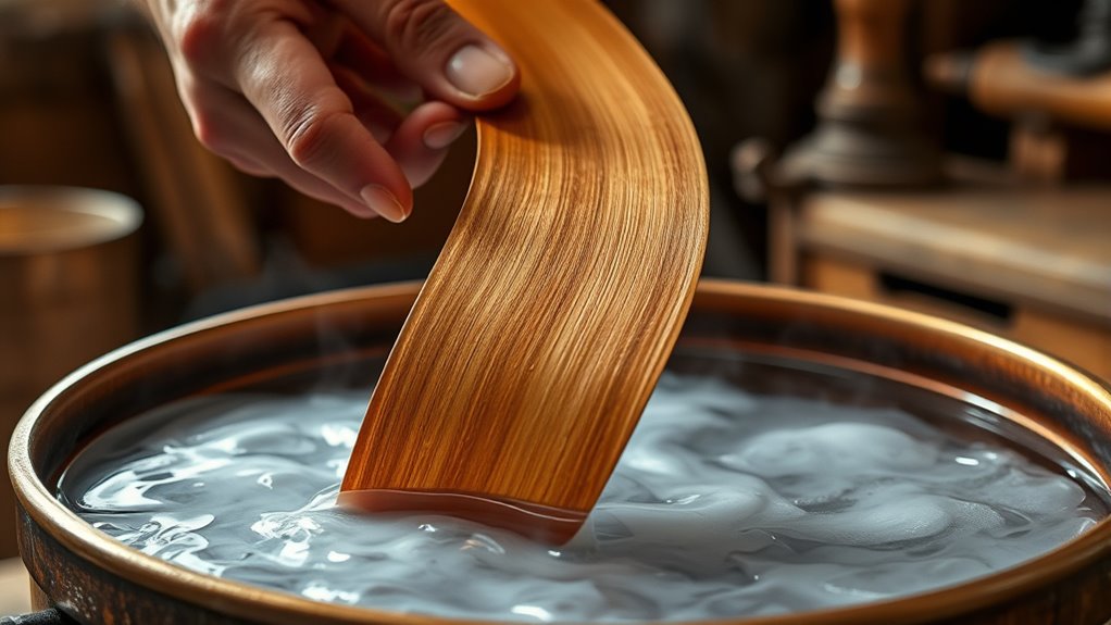 wood curved by steaming