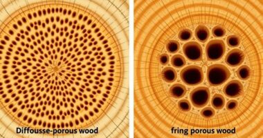 wood pore distribution types