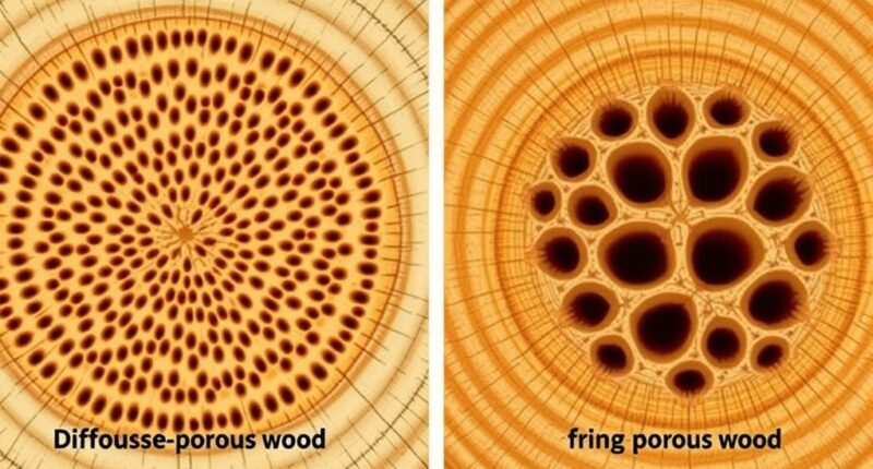wood pore distribution types