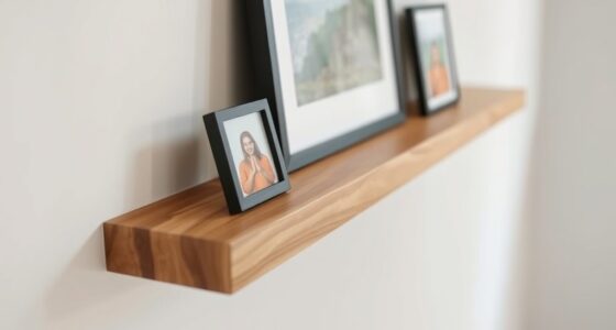 wooden art display ledges