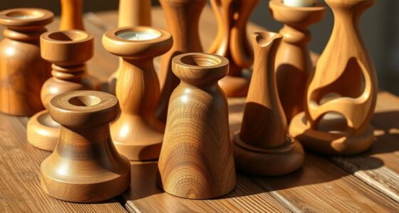 wooden candle holder design