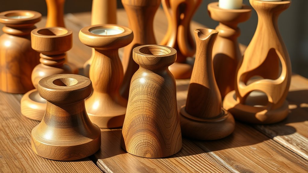 wooden candle holder design