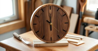wooden clock craftsmanship