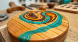 wooden coaster inlay epoxy