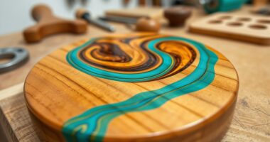 wooden coaster inlay epoxy