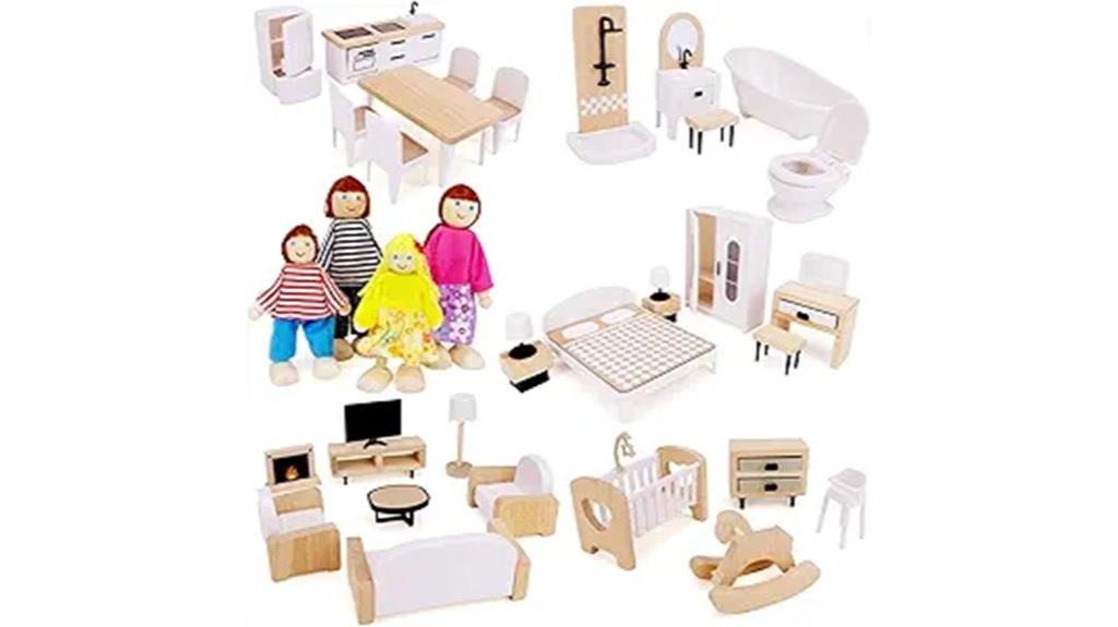 wooden dollhouse furniture