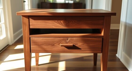 wooden entry table with drawer