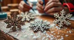 wooden snowflake ornament crafting