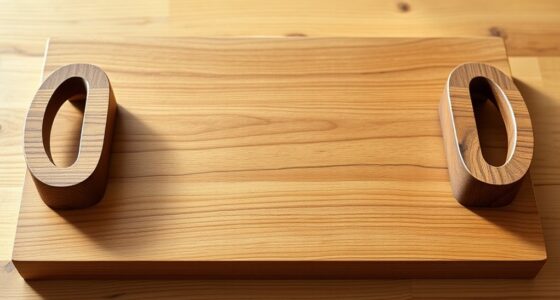 wooden tray with handles