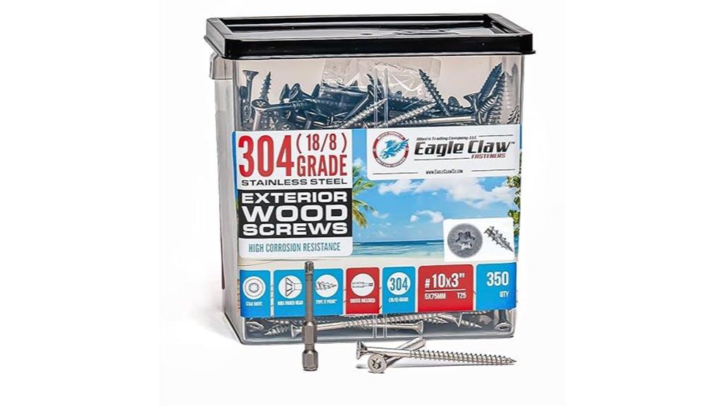 10 inch stainless steel screws