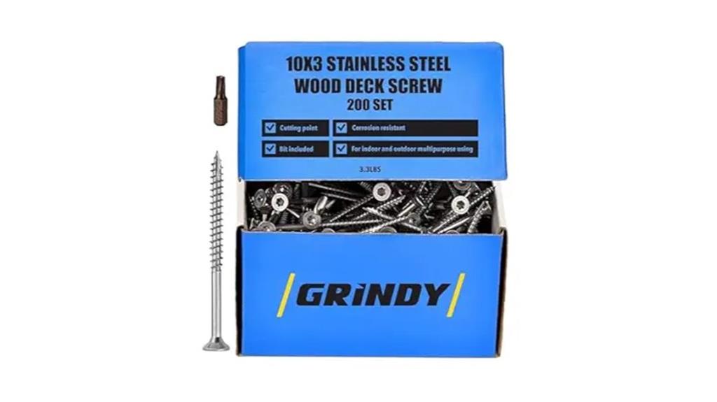 10 pack stainless steel screws