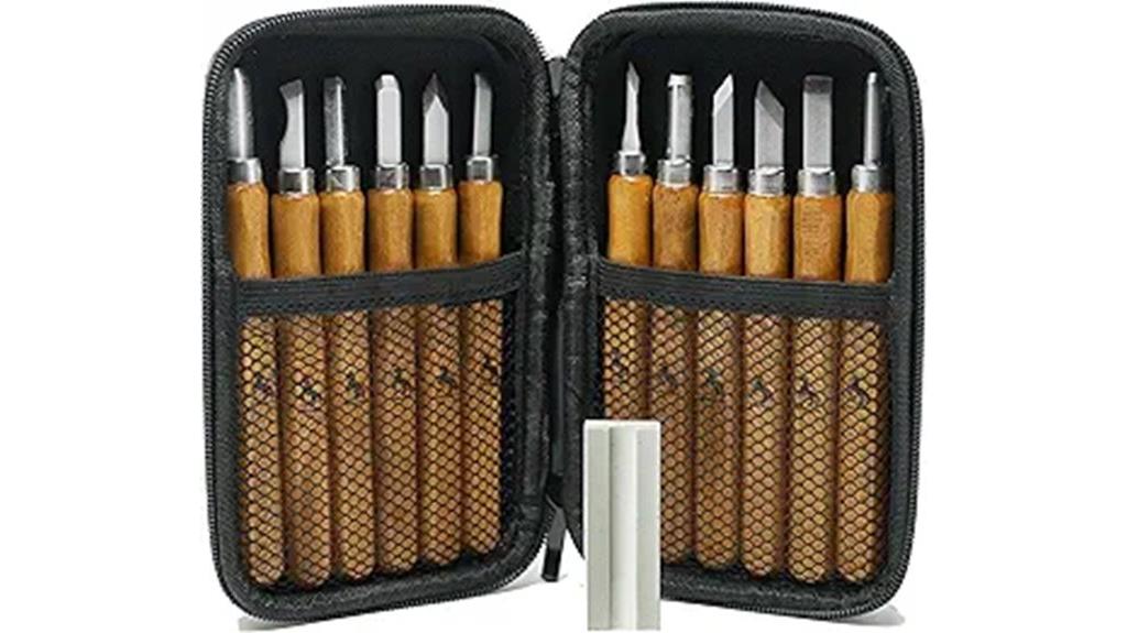 13 piece carbon steel carving kit