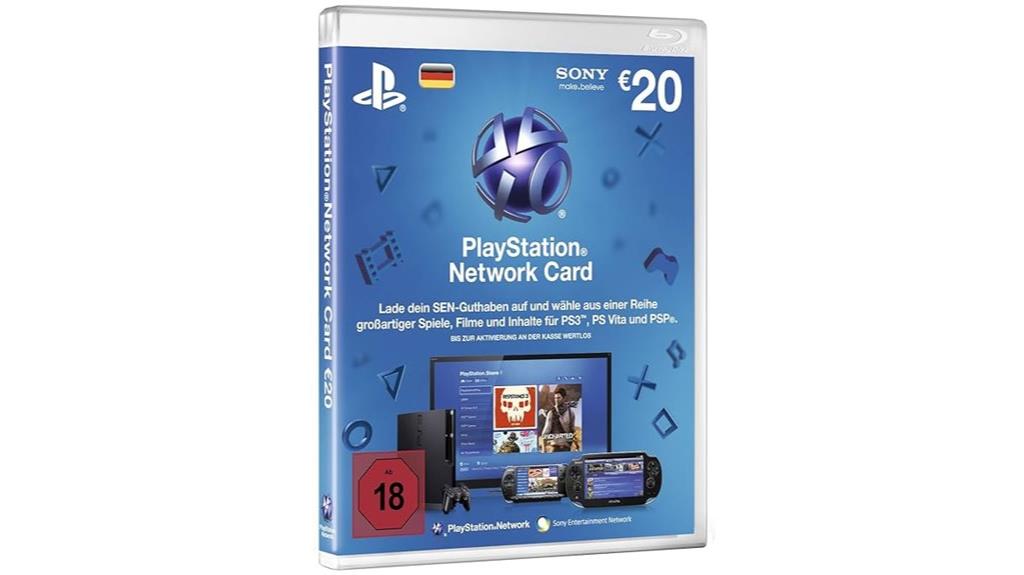 20 playstation network card