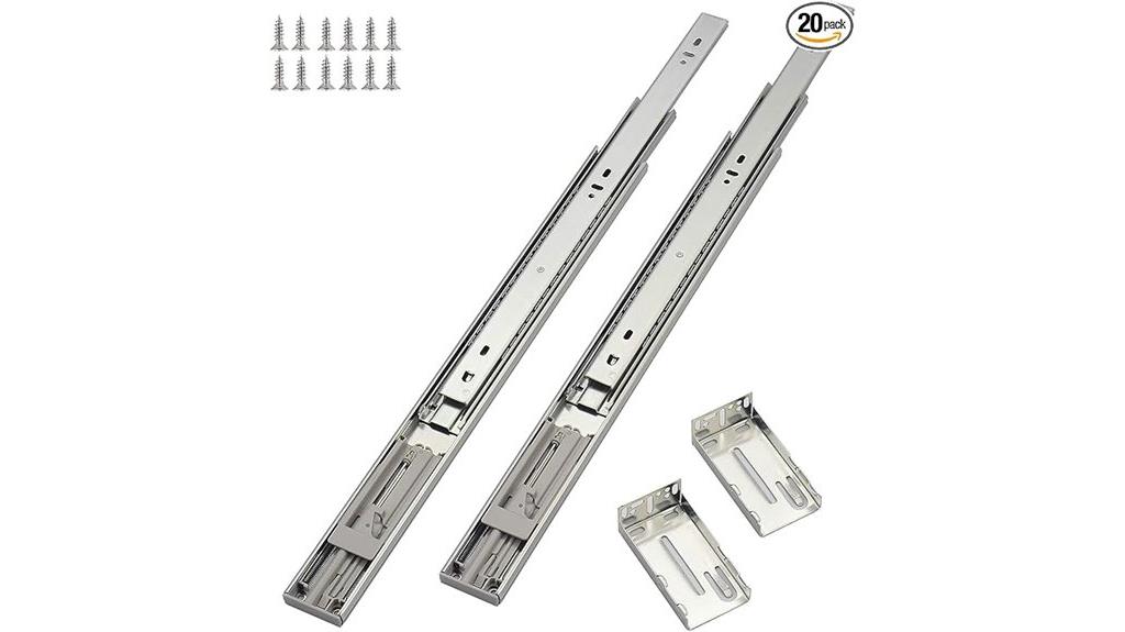 22 inch soft close drawer slides
