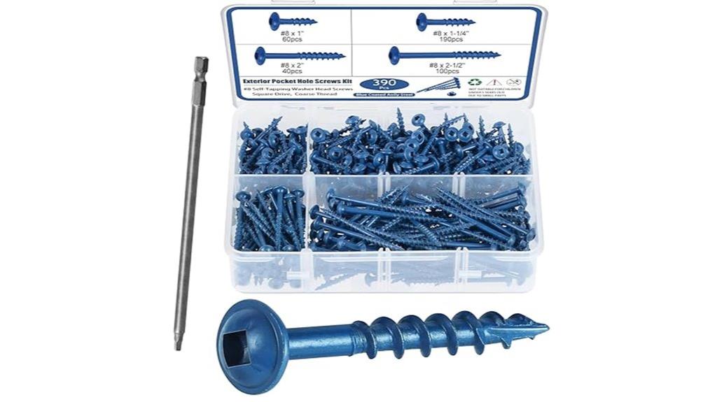 390 piece pocket screw set