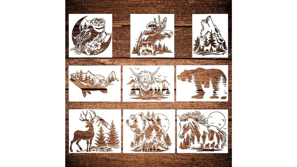 animal wood burning stencils
