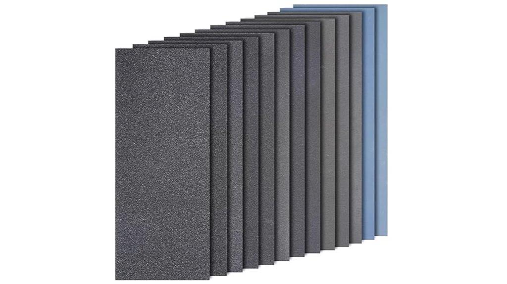 assorted sandpaper sheets pack