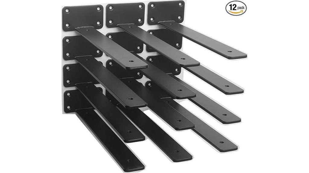 black floating shelf brackets