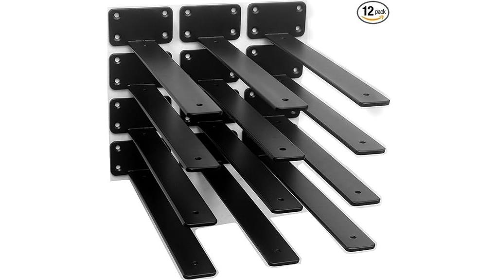 black shelf bracket set