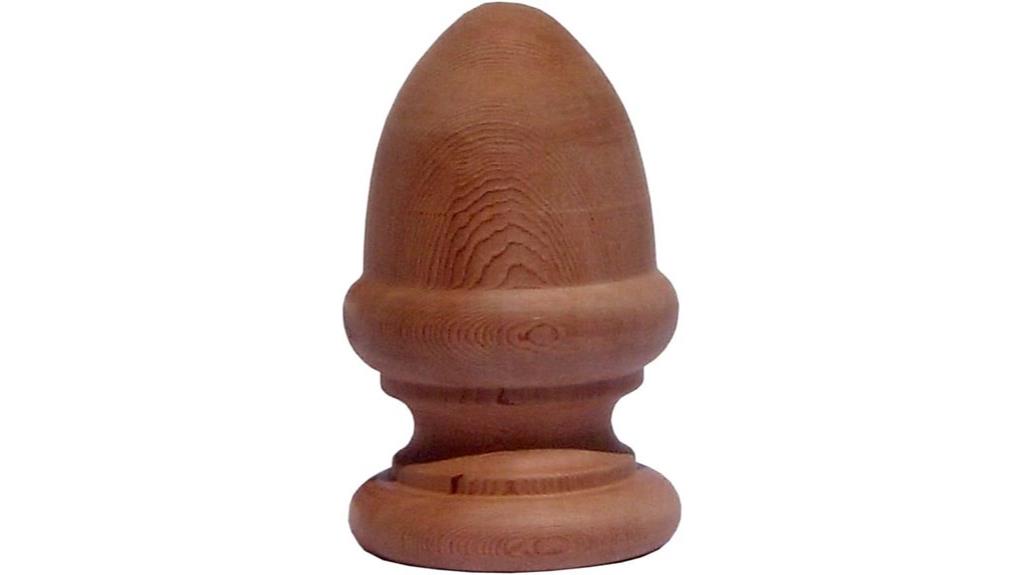 cedar acorn finial dimensions