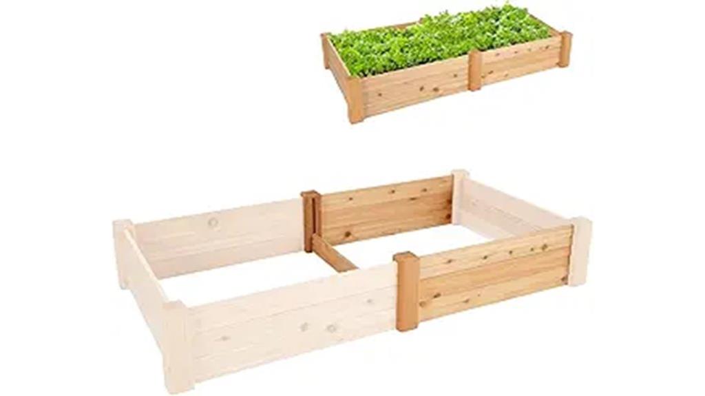 cedar garden bed extension