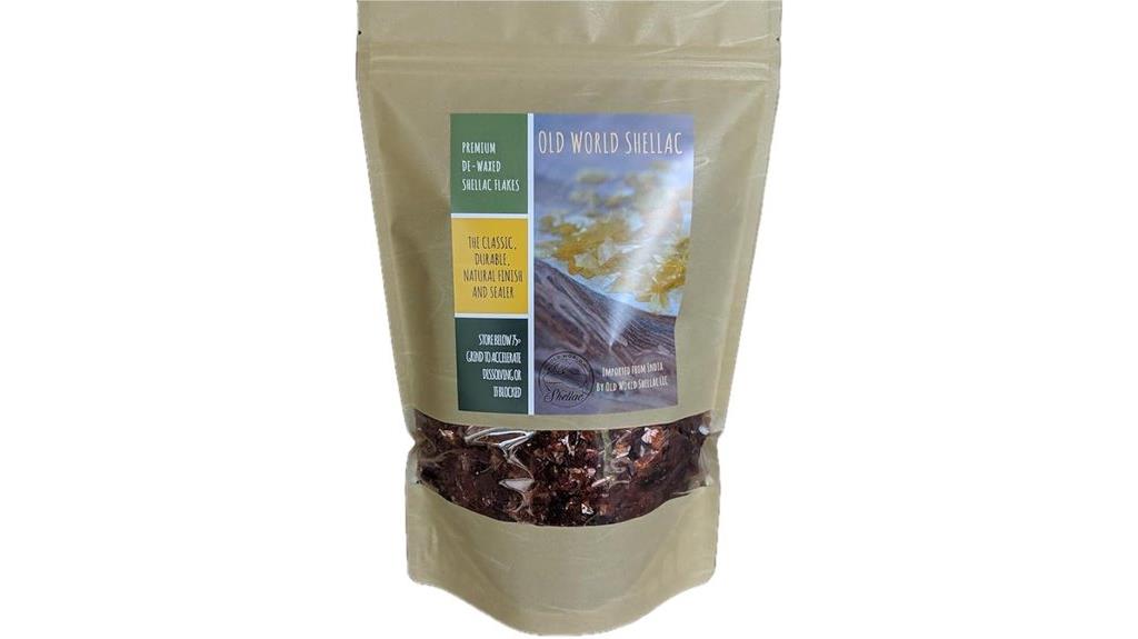 de waxed orange shellac