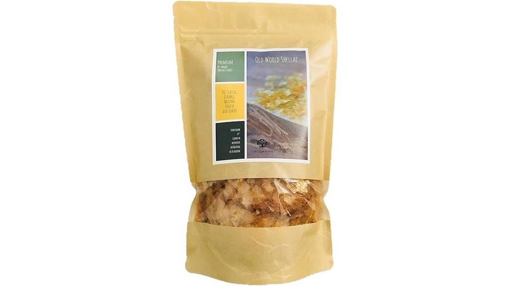 de waxed shellac flakes