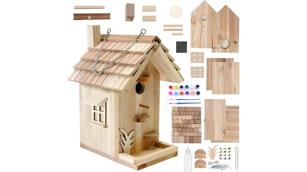 diy wooden birdhouse kit