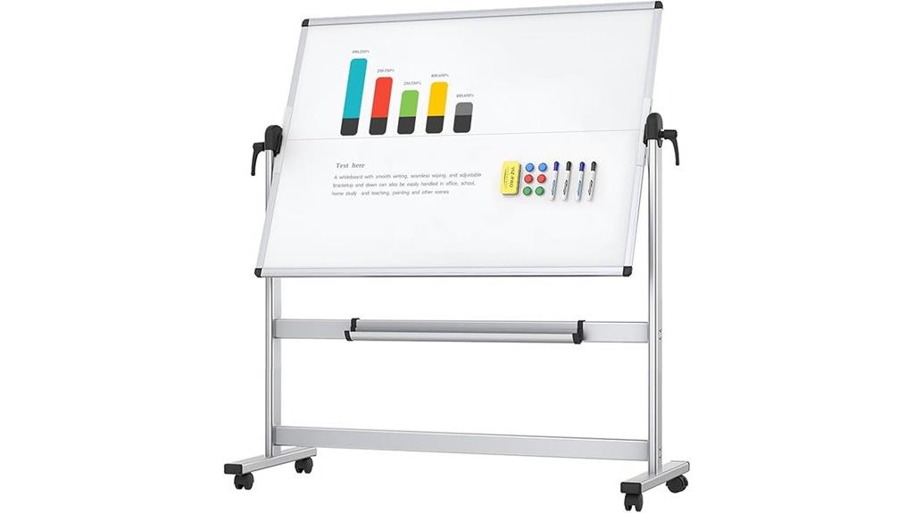 double sided mobile whiteboard