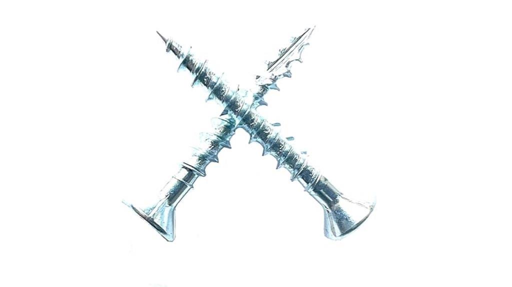 eight inch zinc screws