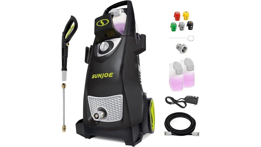 electric pressure washer with dual soap tanks
