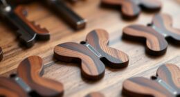 elegant walnut butterfly keys